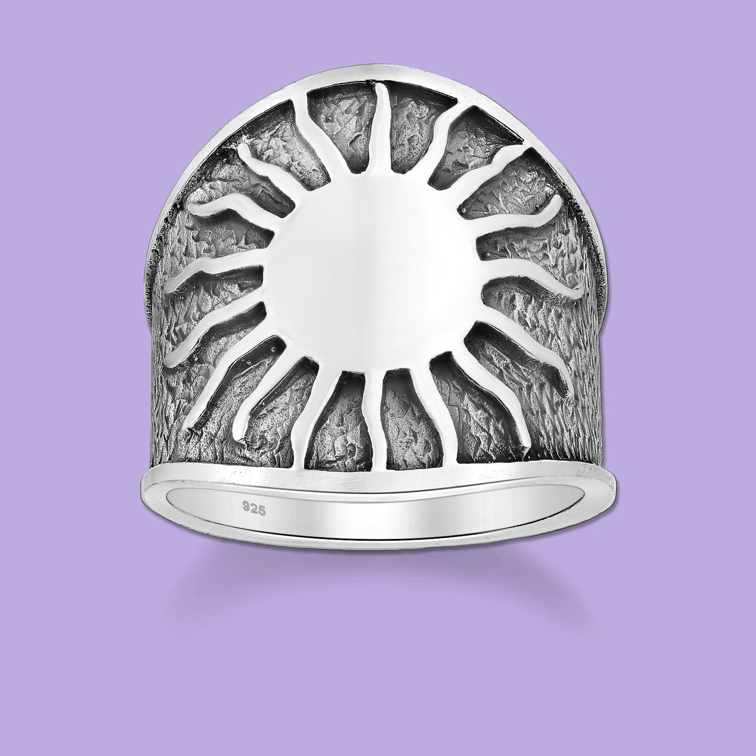 925 Sterling Silver Sun Ring