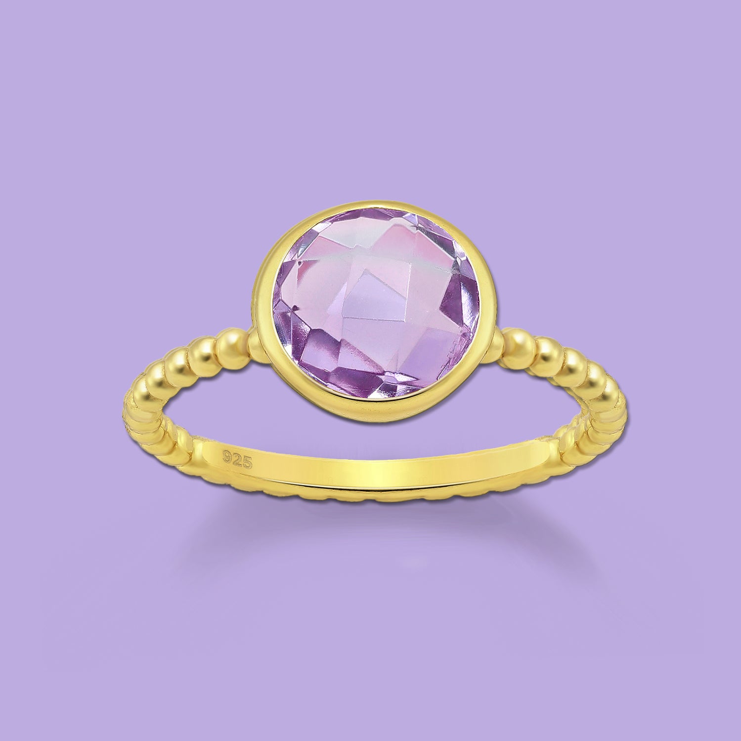 Amethyst Silver Ring