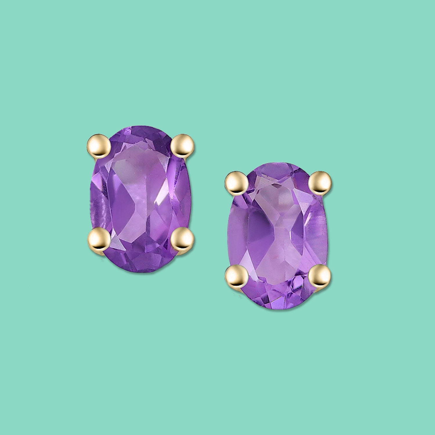 Amethyst earrings, Stud Earrings, gemstone earrings