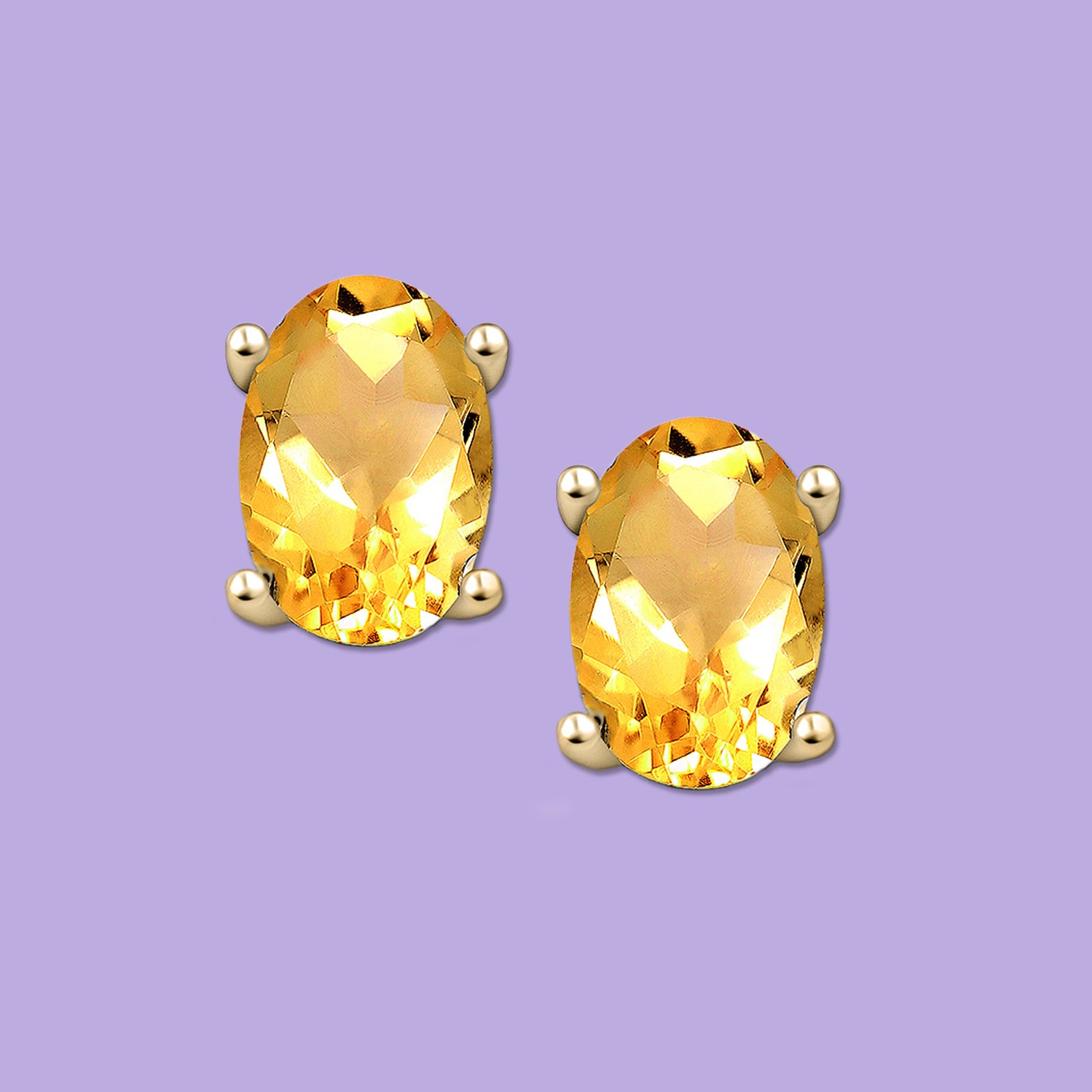 Citrine Studs, Citrine Earrings , yellow Earrings