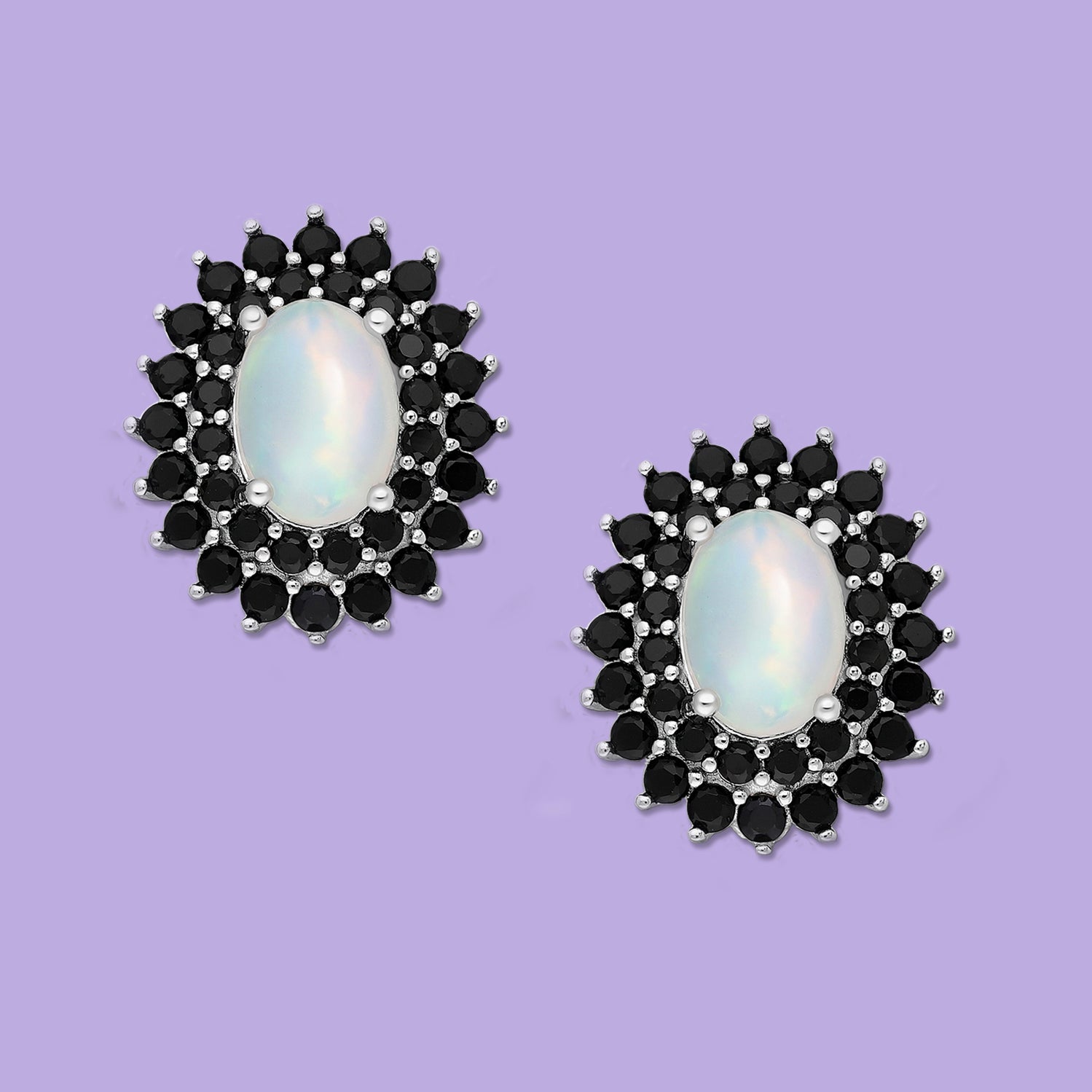 Ethiopian Opal , opal earrings, black earrings