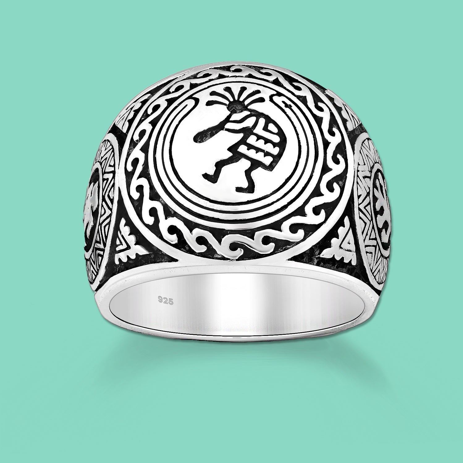 Kokopelli Ring 925 Sterling Silver 