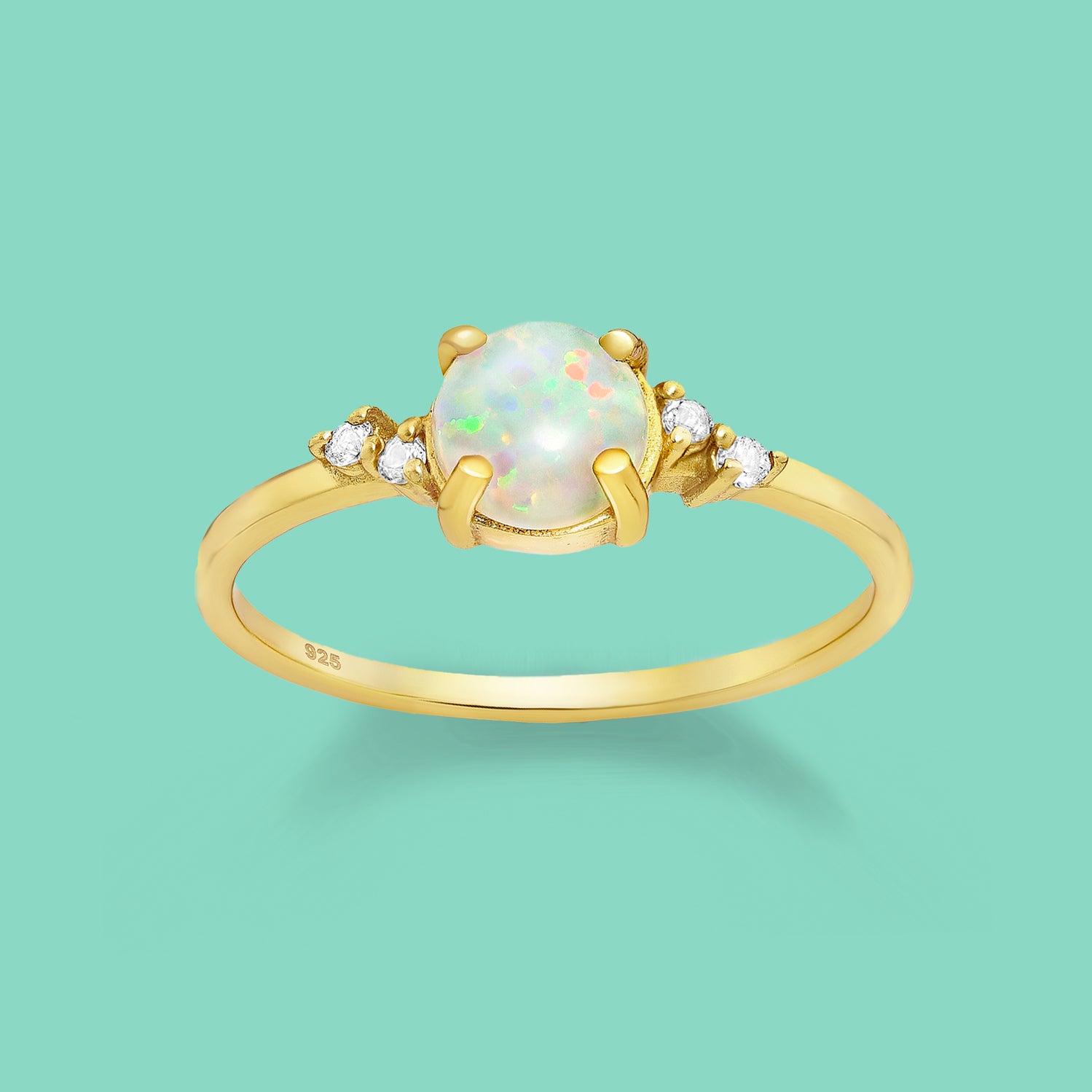 Opal Gold Ring 