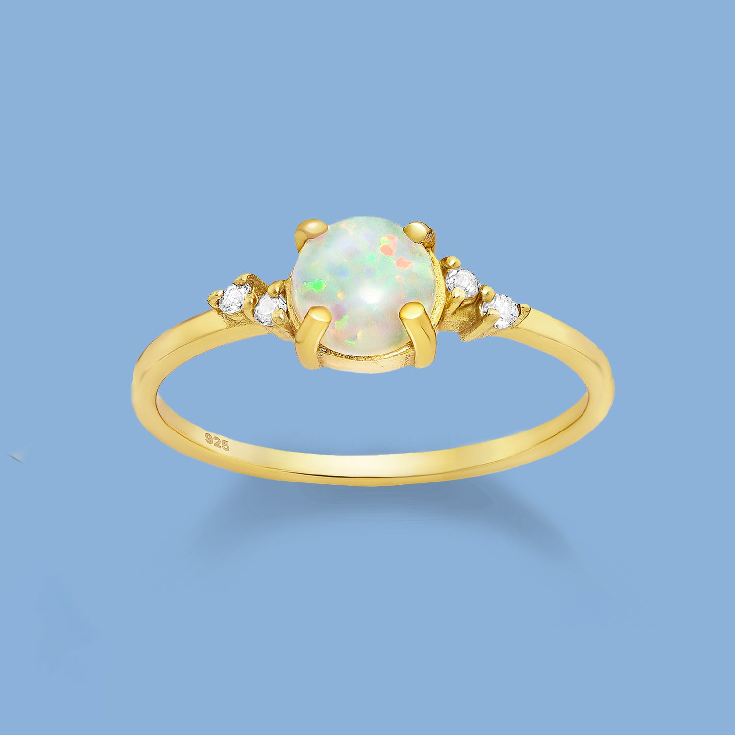 Opal Silver Ring 