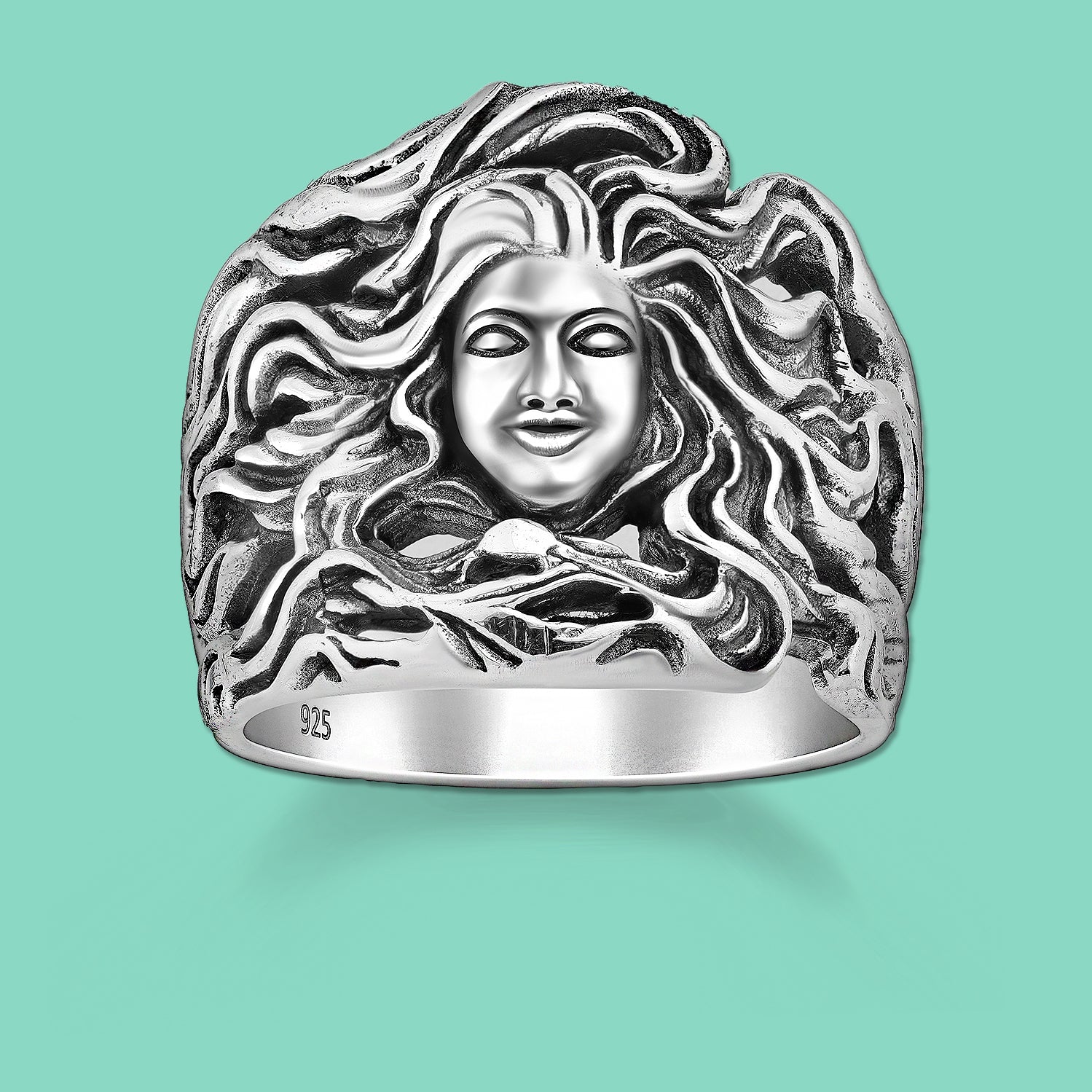 Silver  Medusa Ring