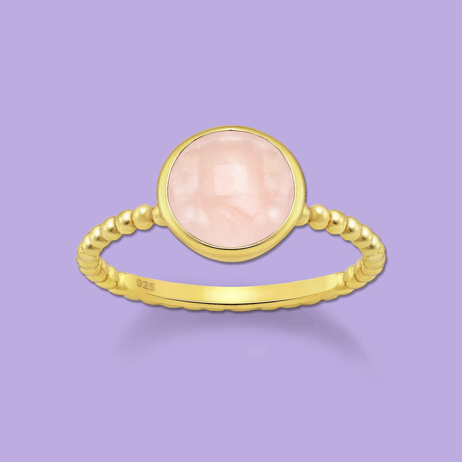 Silver Ring with Rose Quartz