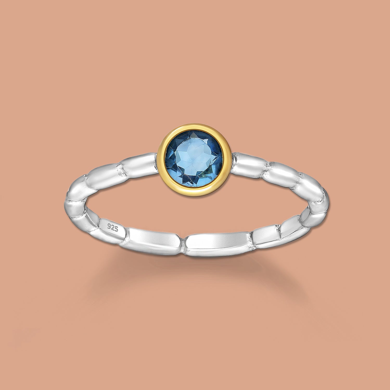 Silver Ring , Sky Blue Topaz Ring