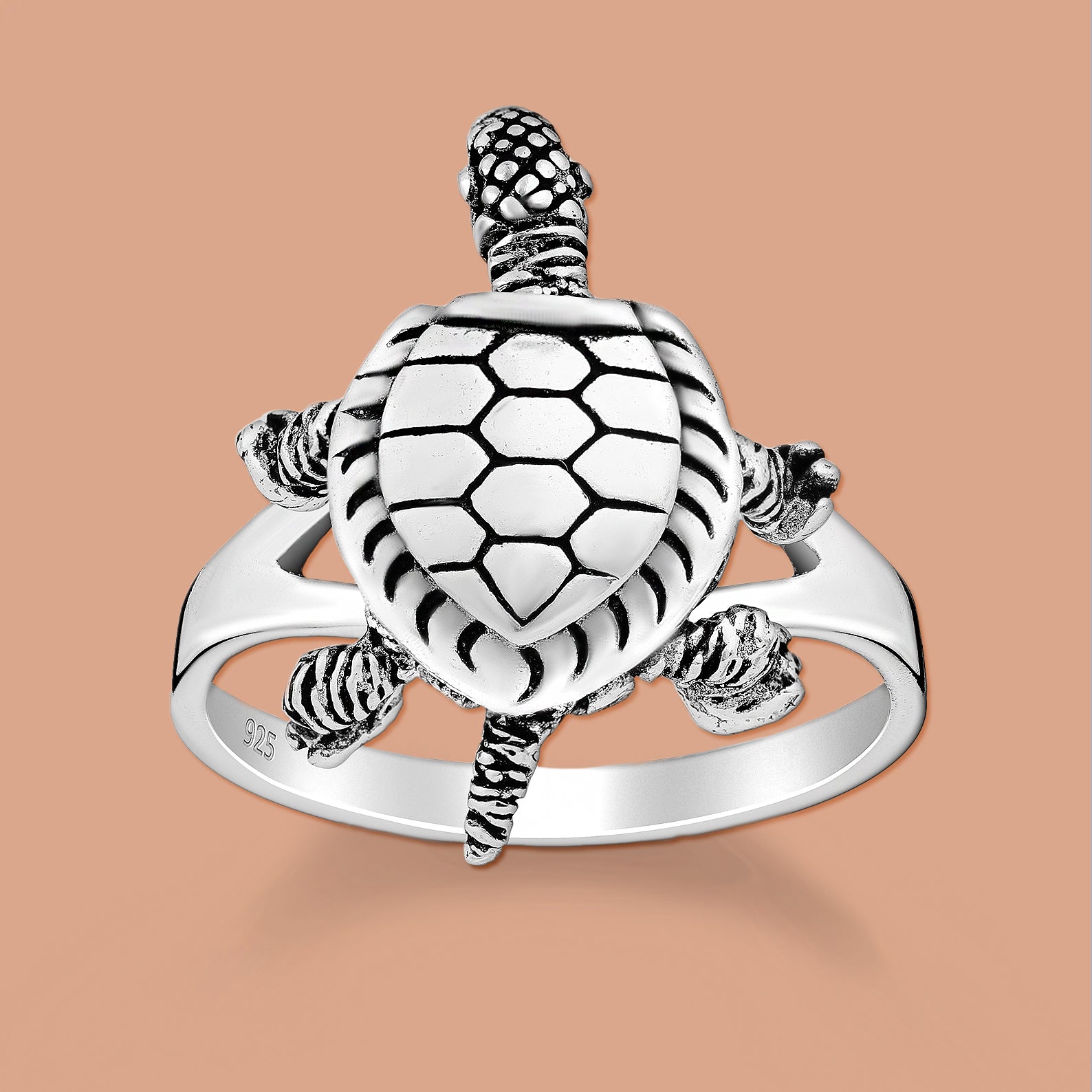 Silver Turtle Ring