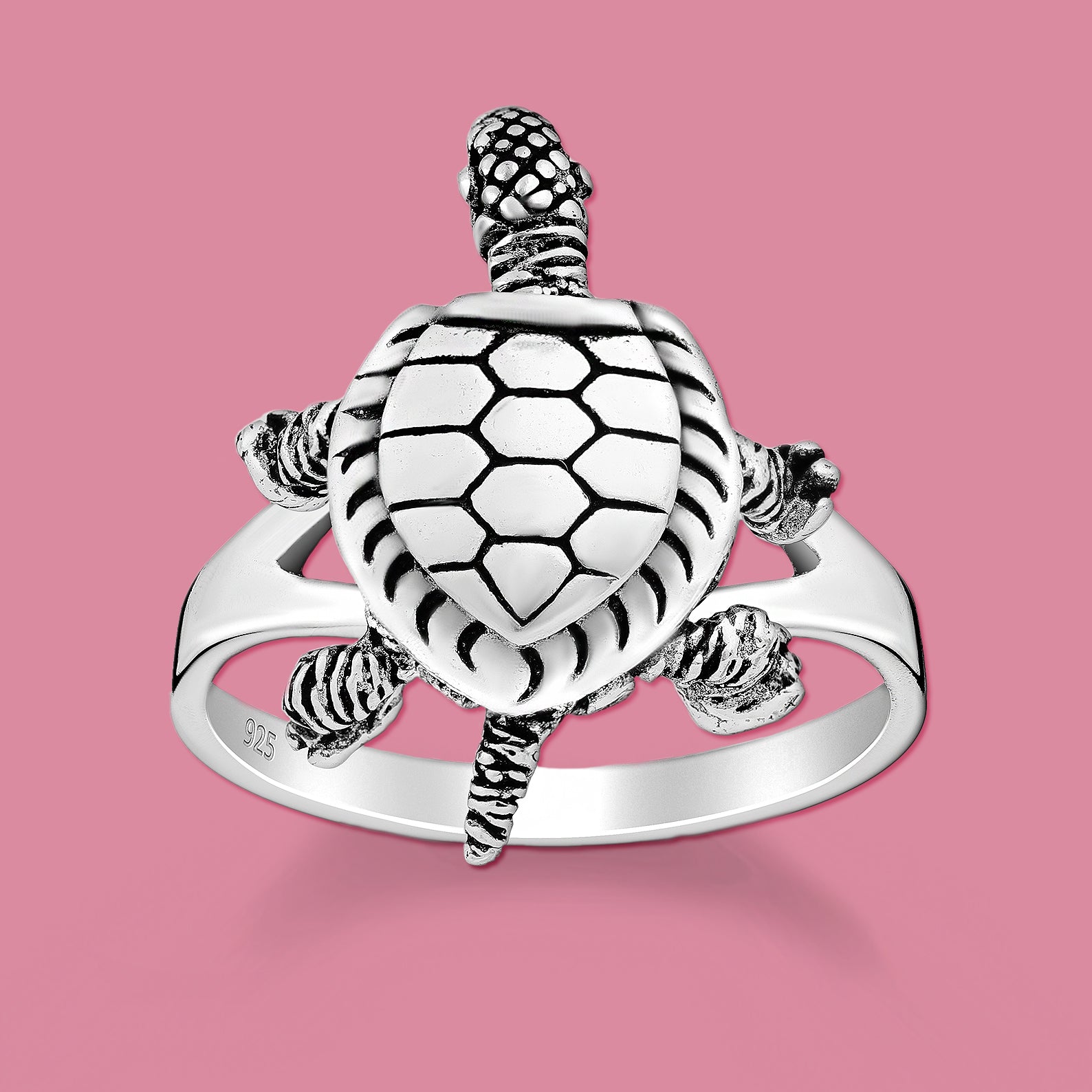 Silver Turtle Ring