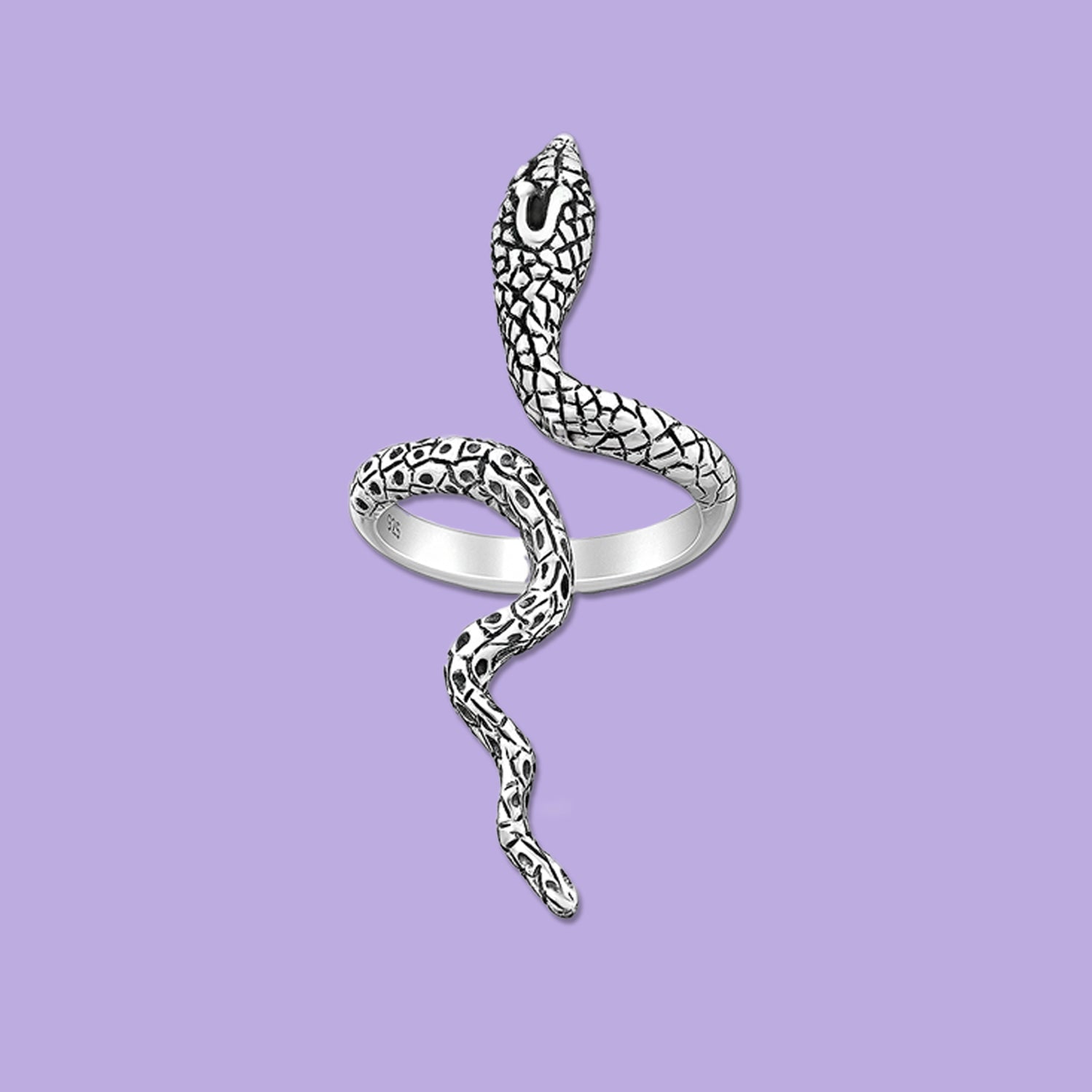 Snake  ring, Adjustable Silver Ring