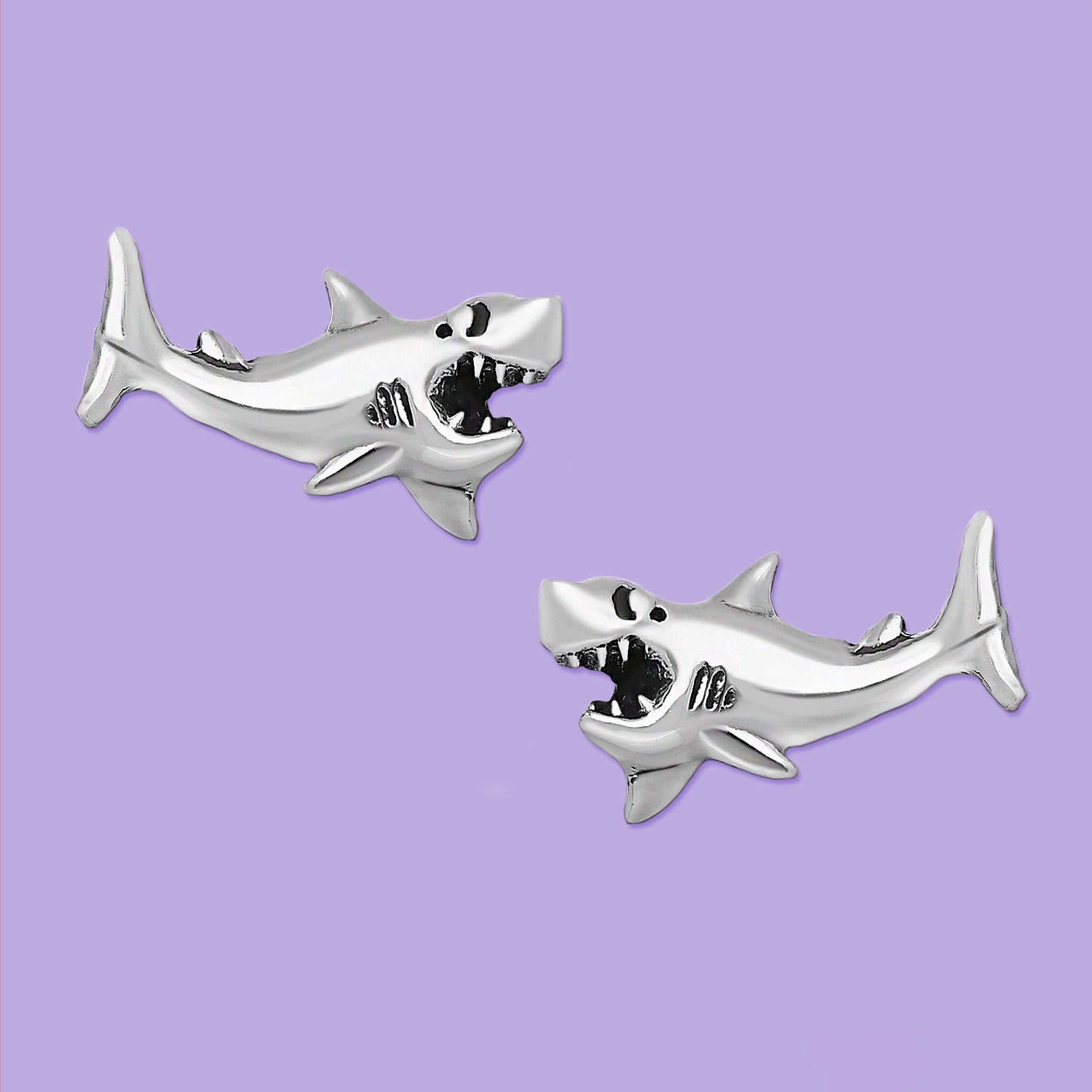 Stud earrings, Shark Earrings