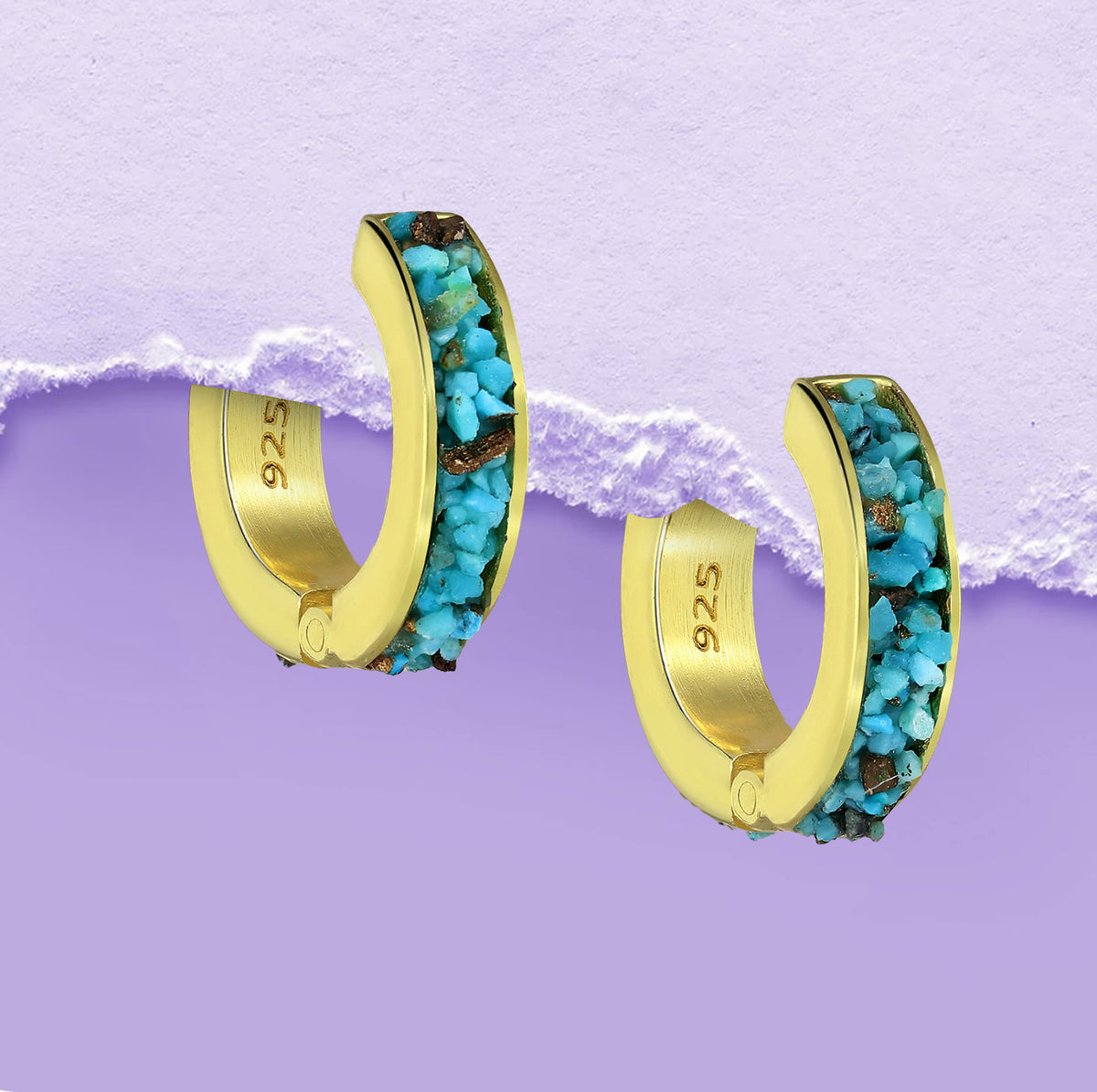 Turquoise Hoop Earrings , hoop earrings