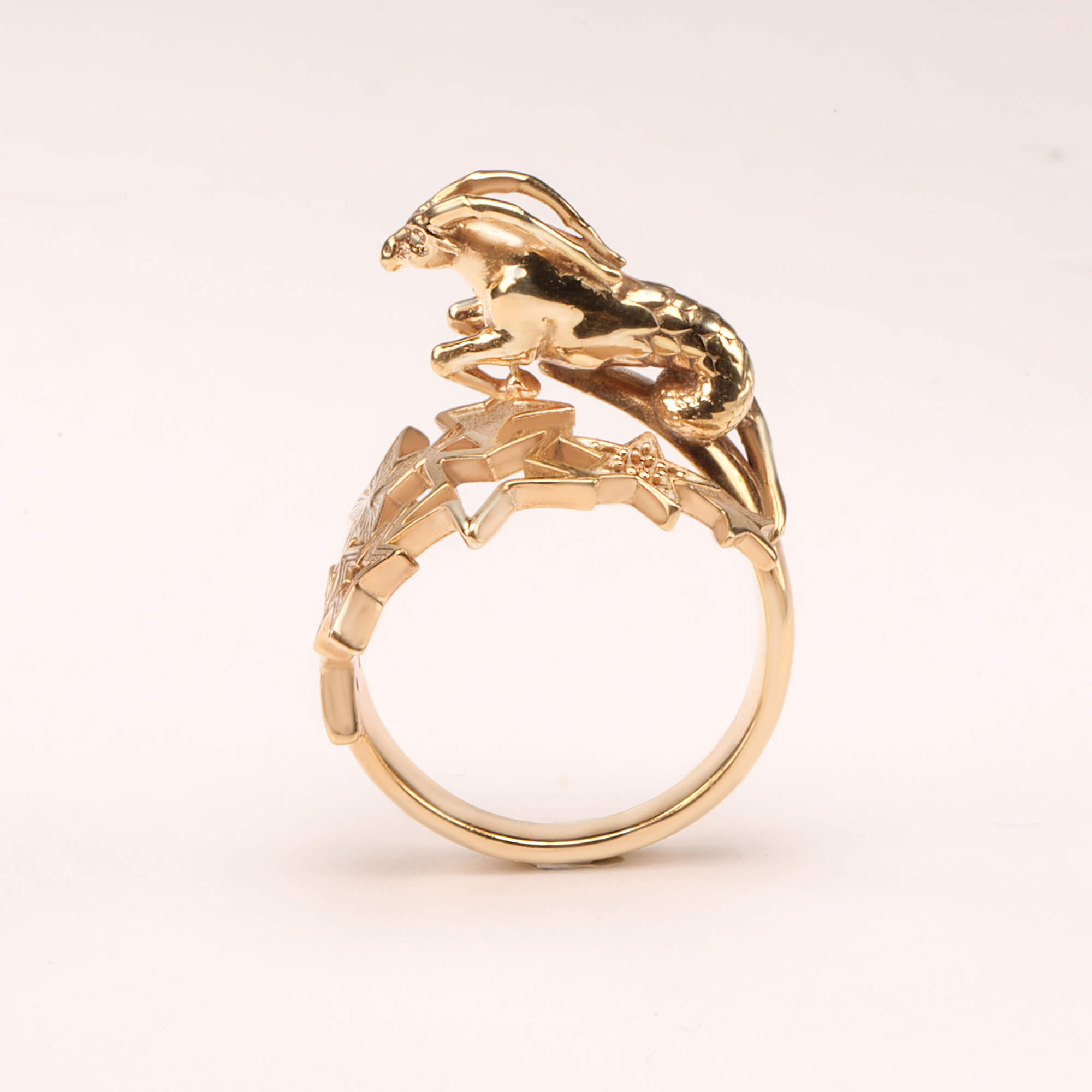 3D Capricorn ring, Capricorn jewelry, zodiac jewelry, CITIMI Jewelry