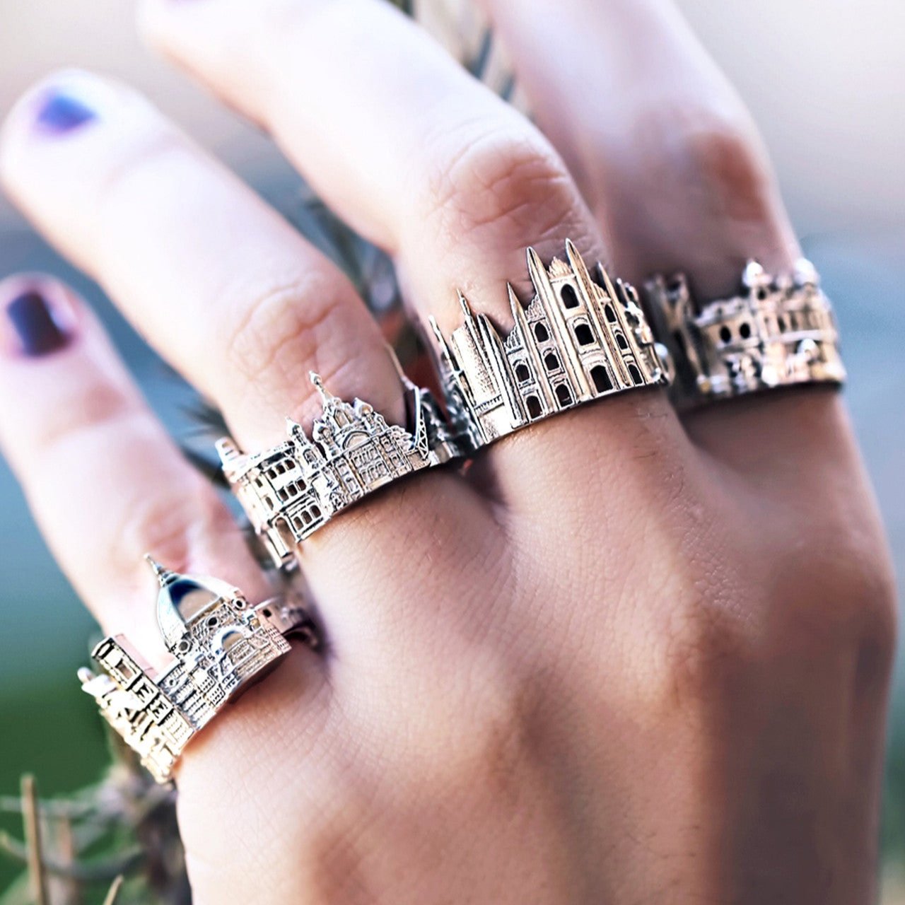 Cityscape Ring Milan in Sterling Silver