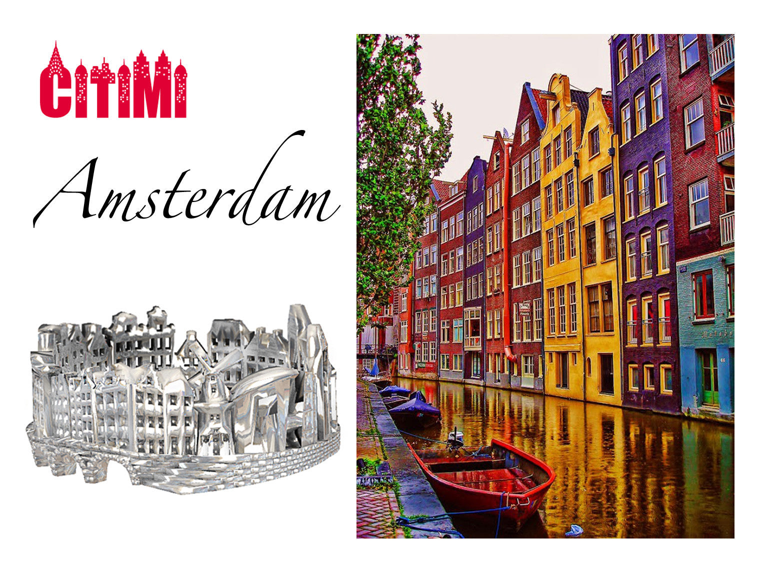 Cityscape Ring Amsterdam in Sterling Silver