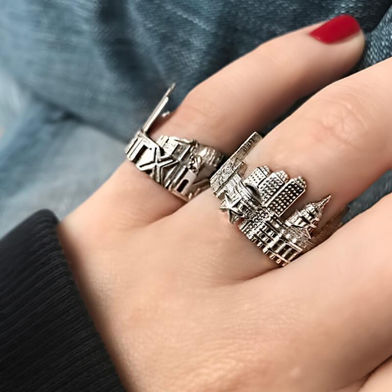 Cityscape Ring Austin in Sterling Silver