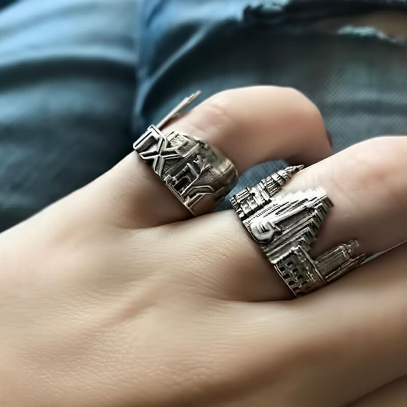 Cityscape Ring Austin in Sterling Silver