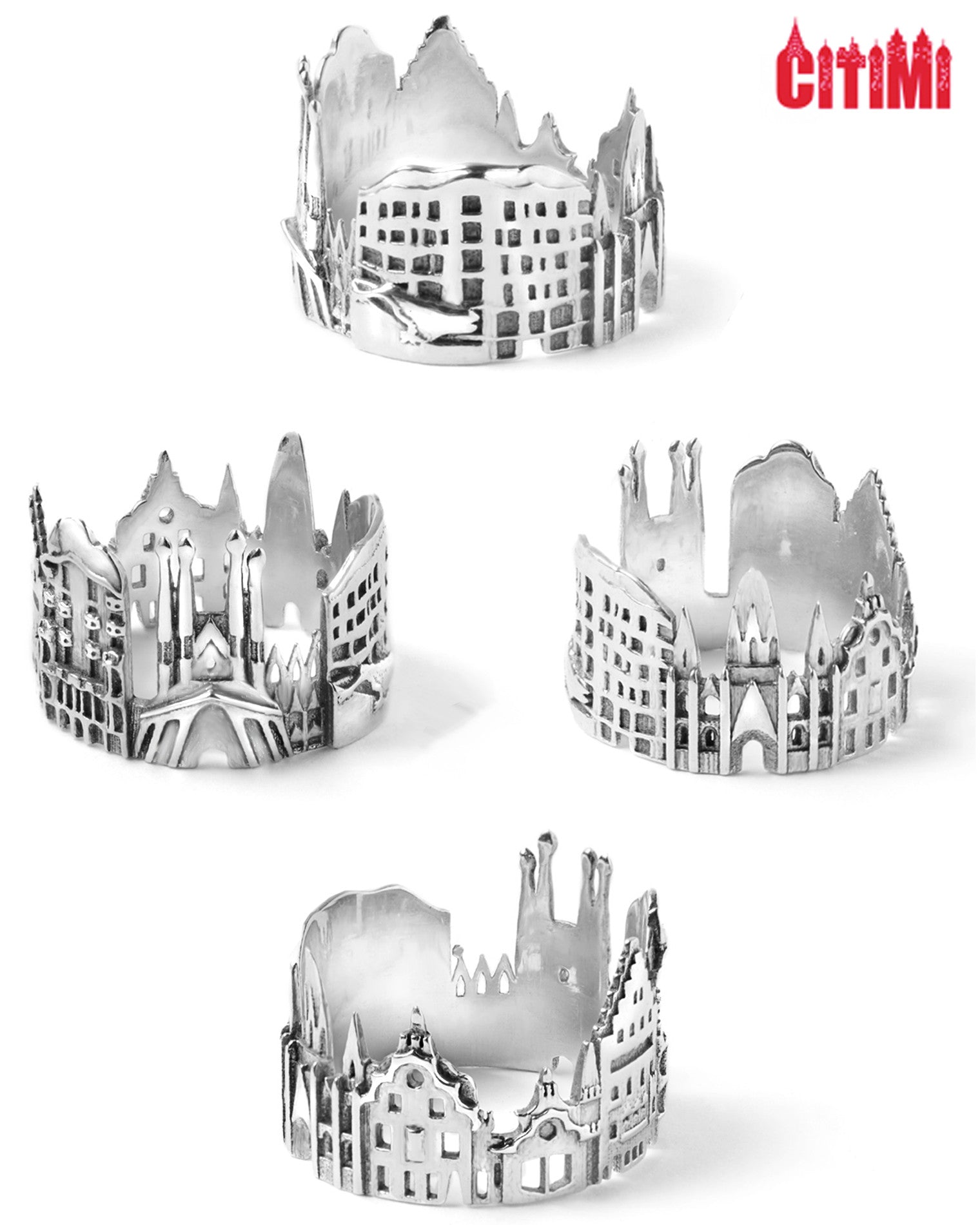 Cityscape Ring Barcelona in 14K/18K Gold