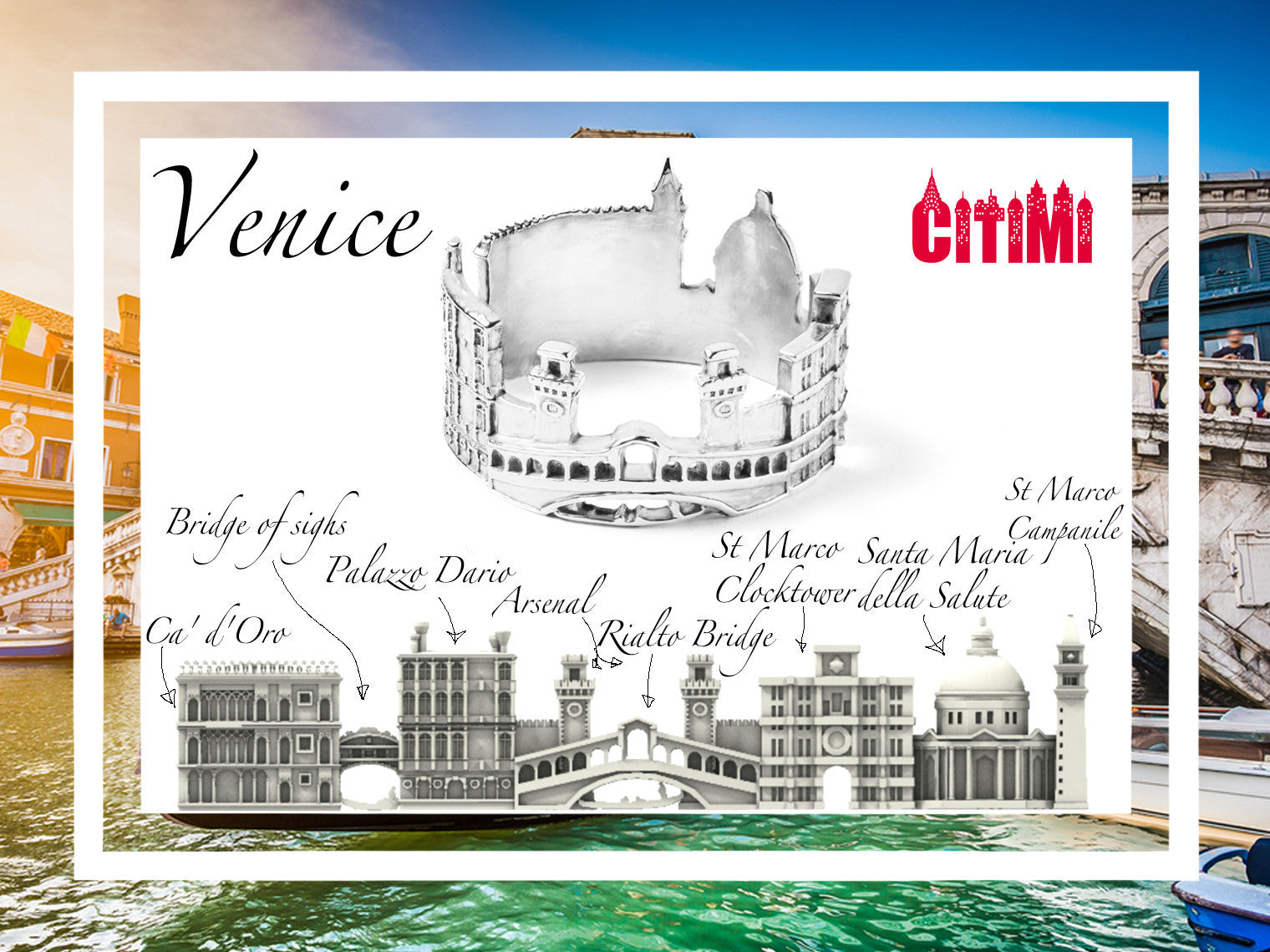 Cityscape Ring Venice in 14K/18K Gold