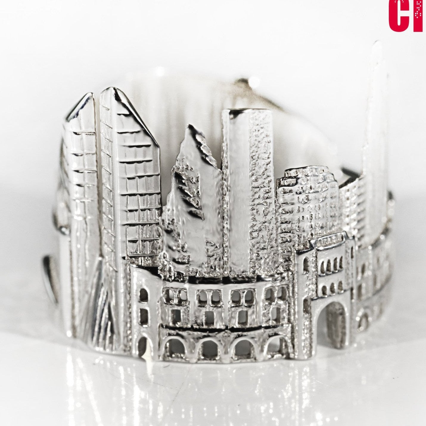 Cityscape Ring Houston in Sterling Silver