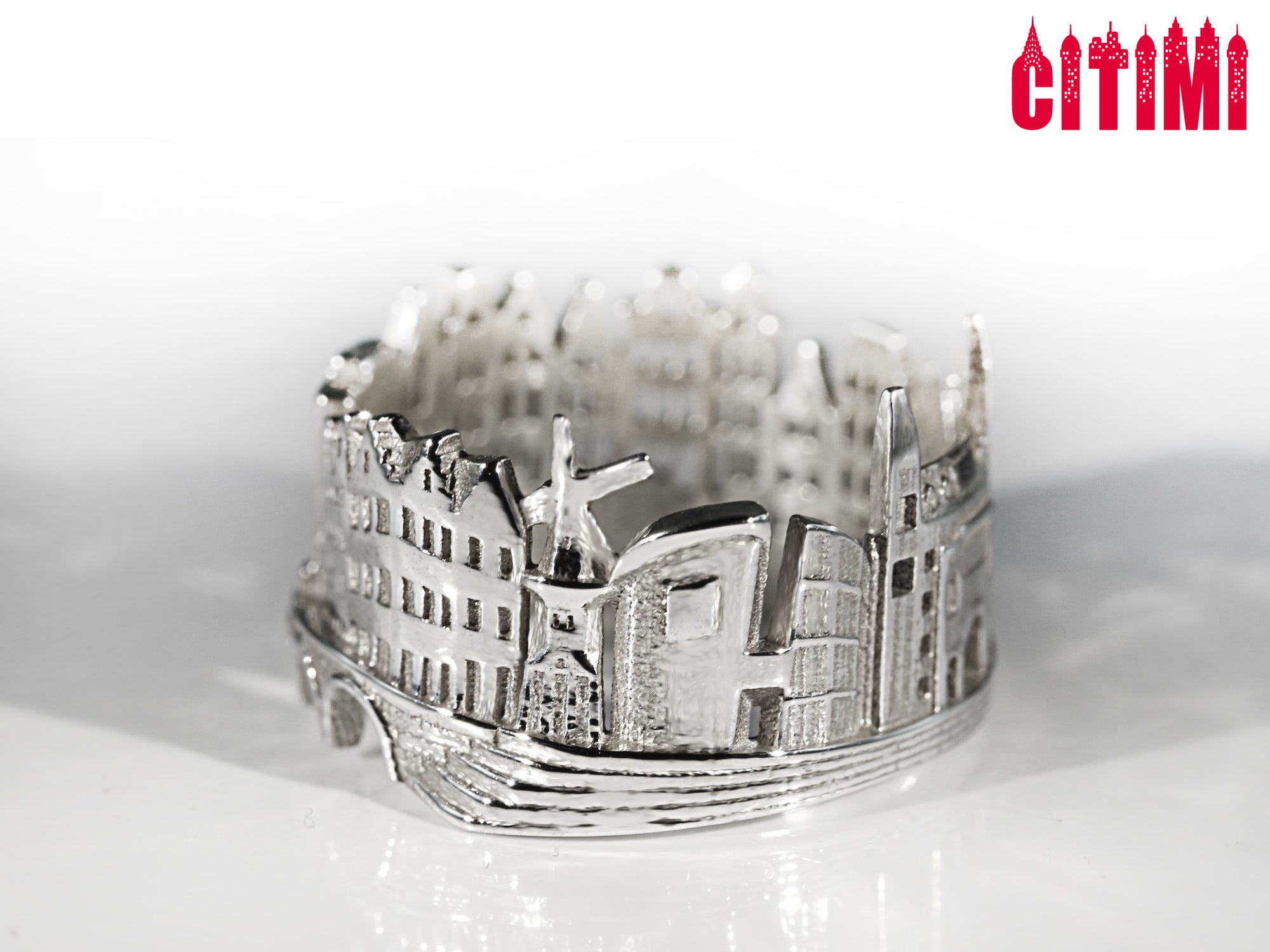 Cityscape Ring Amsterdam in 14K/18K Gold