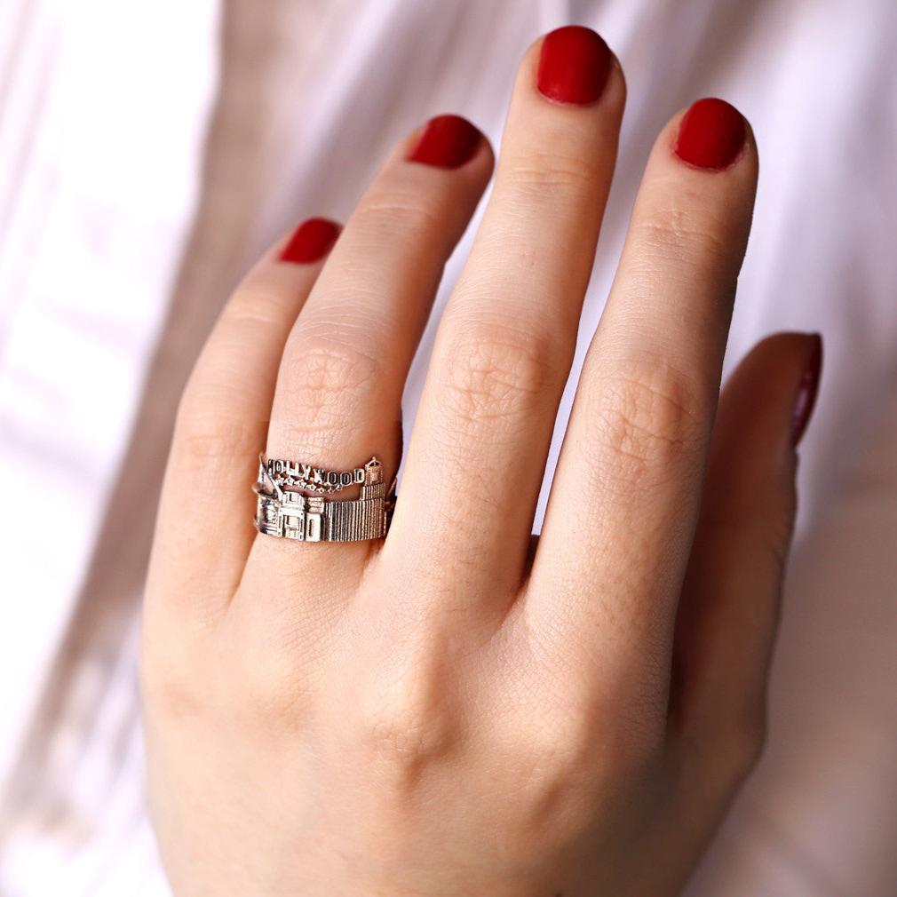 Cityscape Ring Los Angeles in Sterling Silver