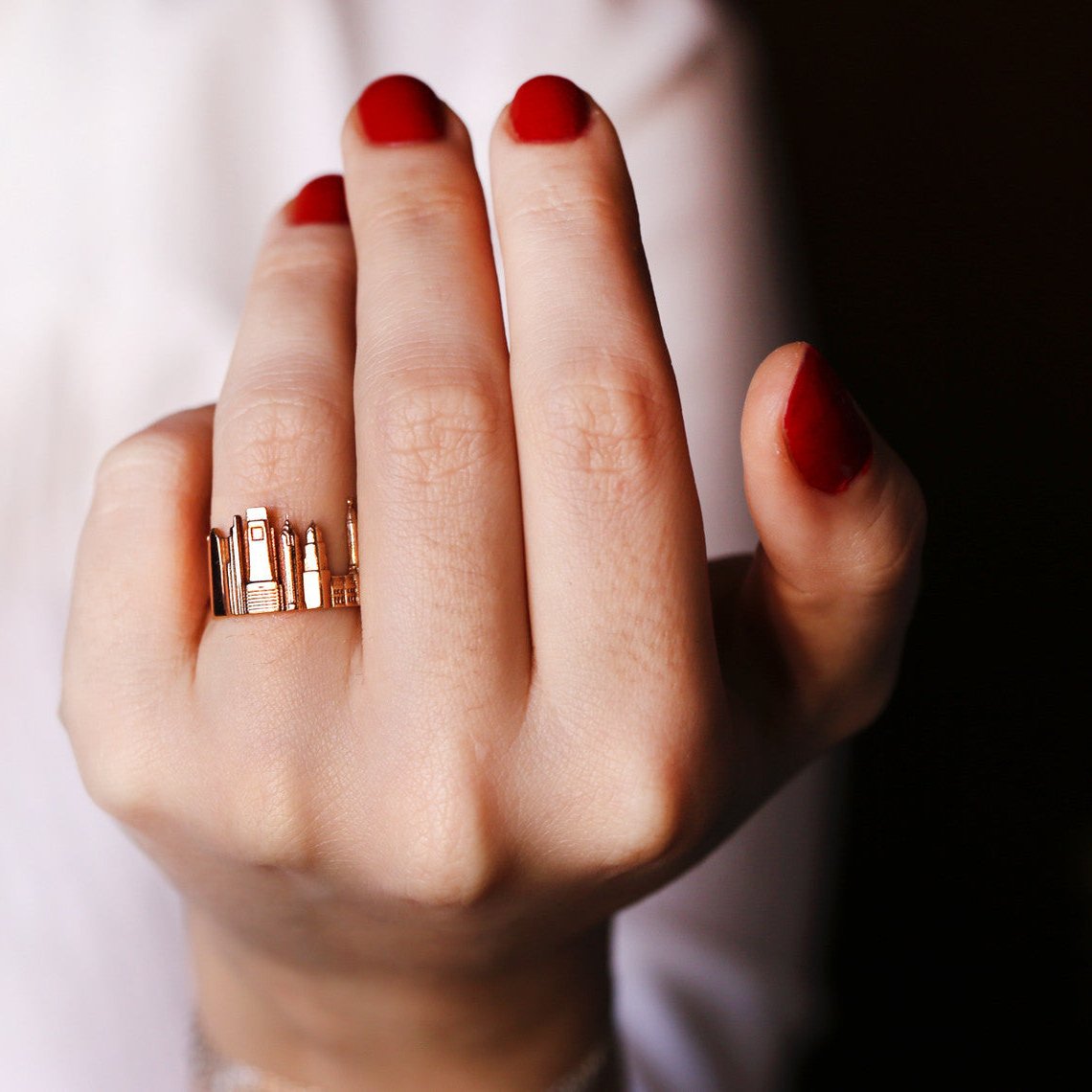 Cityscape Ring Philadelphia in Sterling Silver