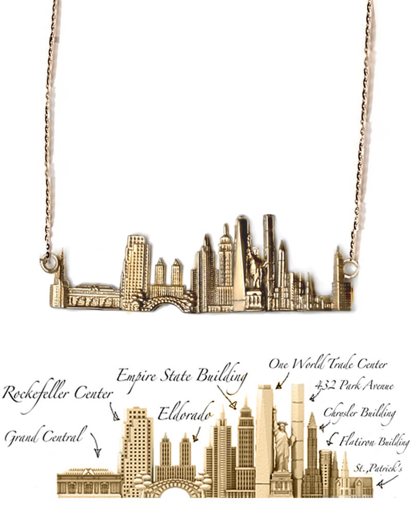 City Necklace New York in Sterling Silver