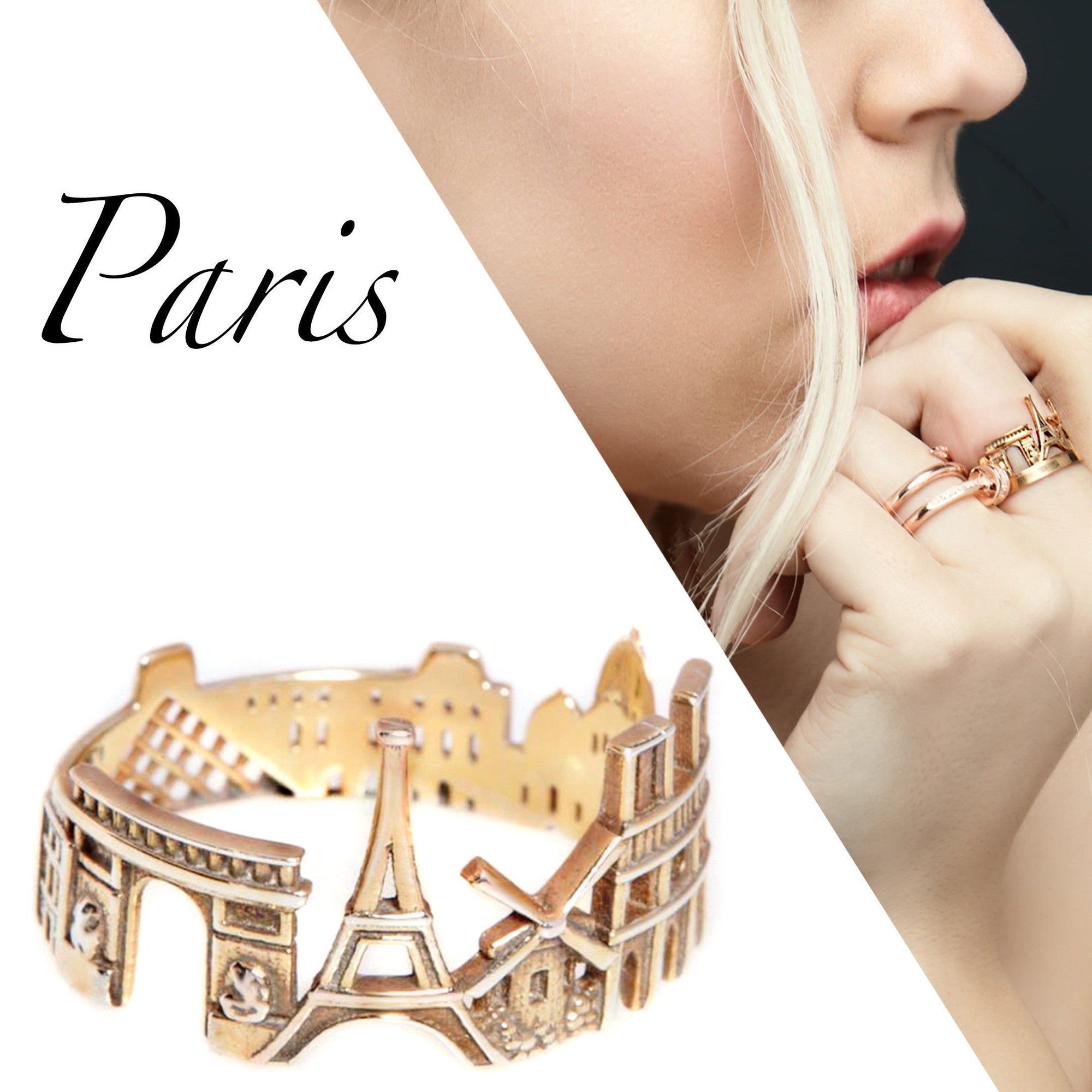 Cityscape Ring Paris in Sterling Silver