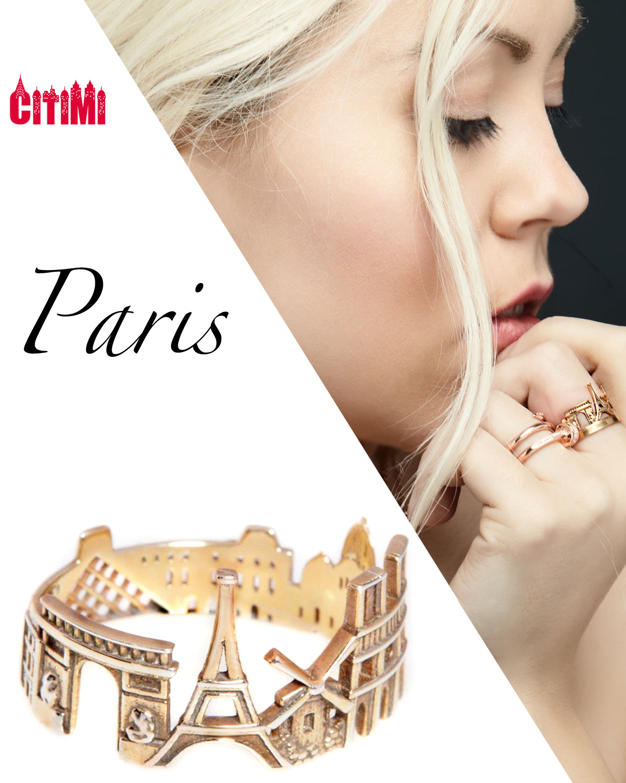 Cityscape Ring Paris in 14K/18K Gold