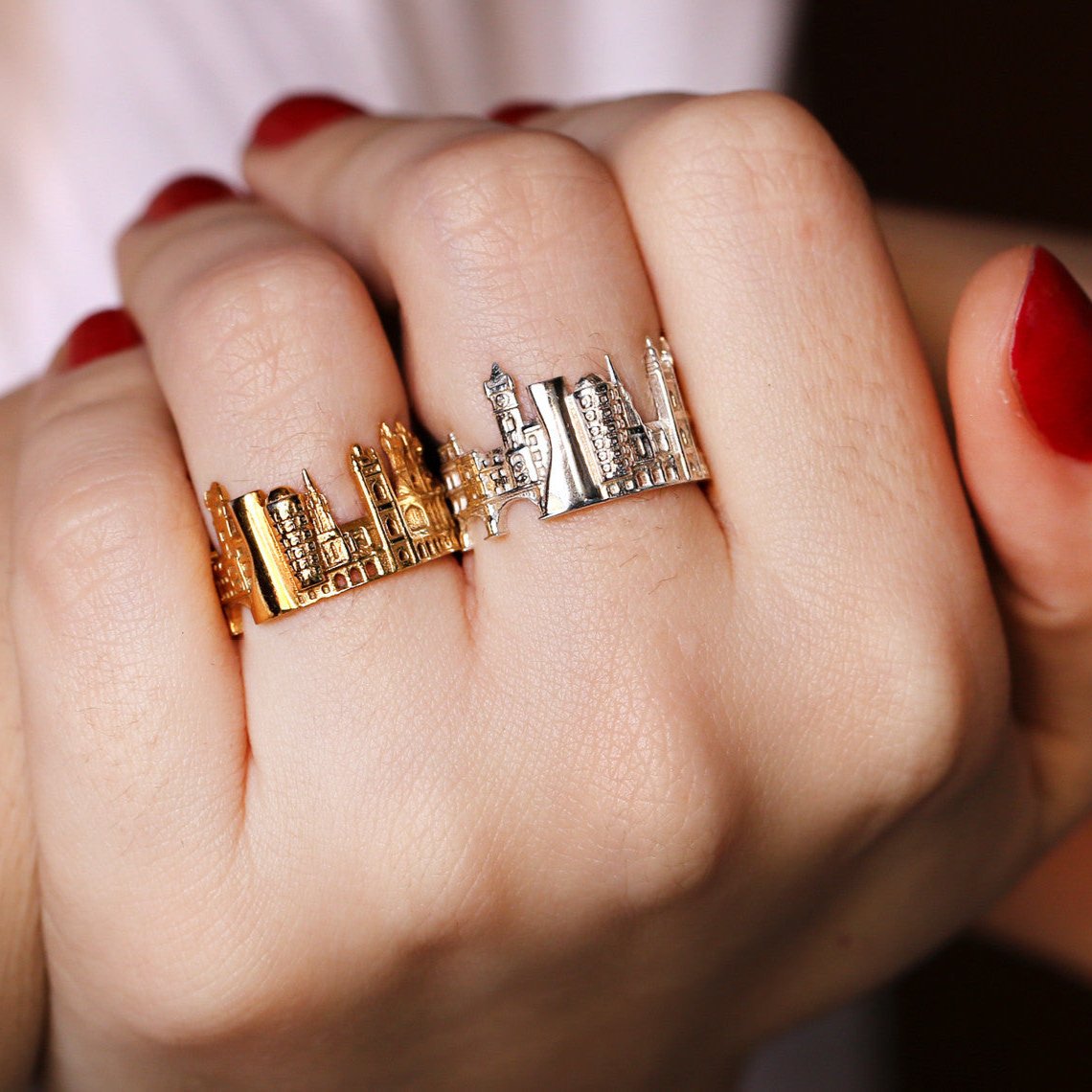 Cityscape Ring Prague in Sterling Silver