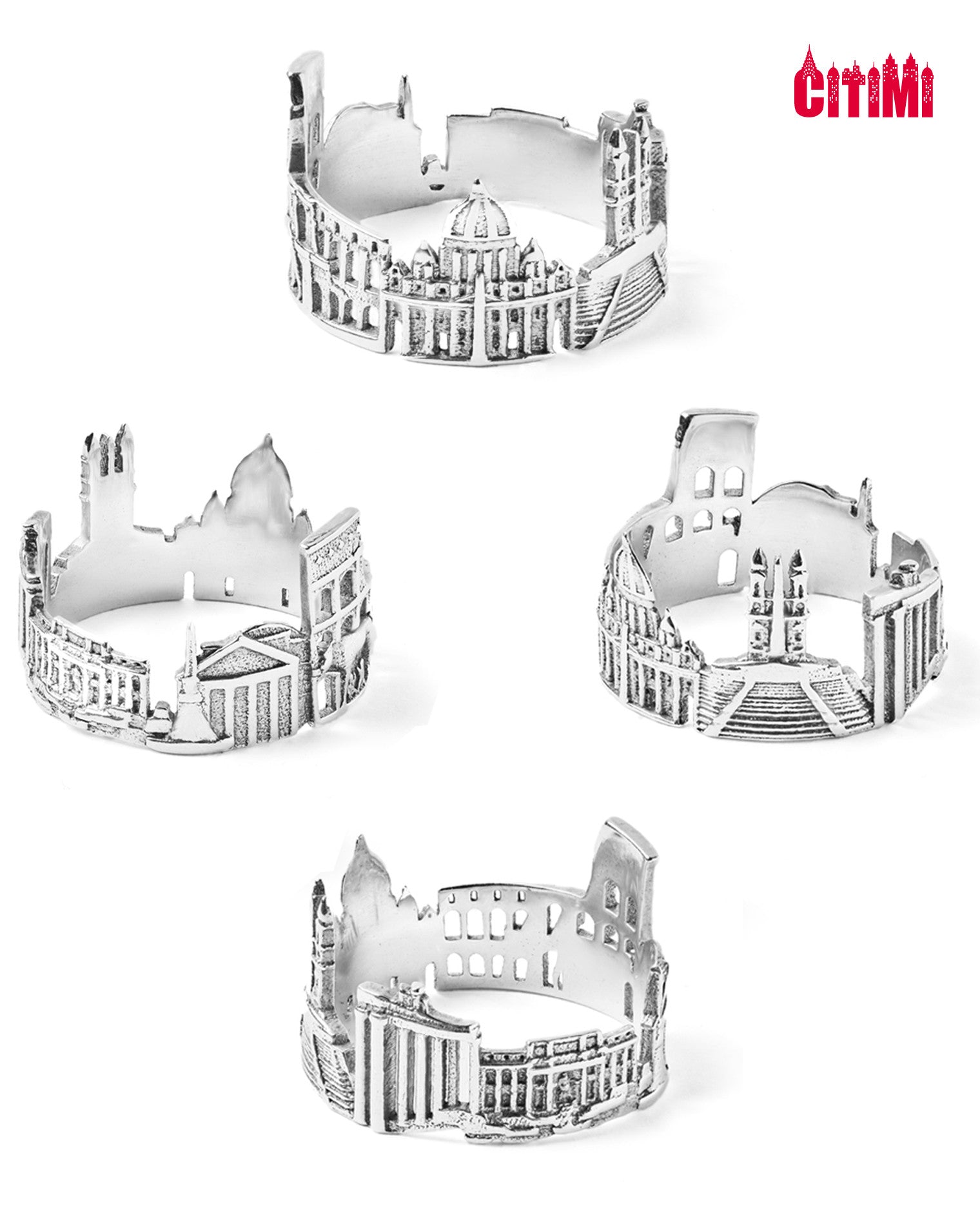 Cityscape Ring Rome in 14K/18K Gold