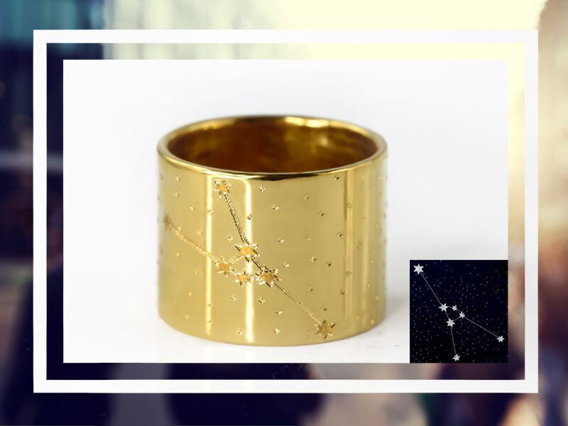 Personalized Constellation Silver Ring