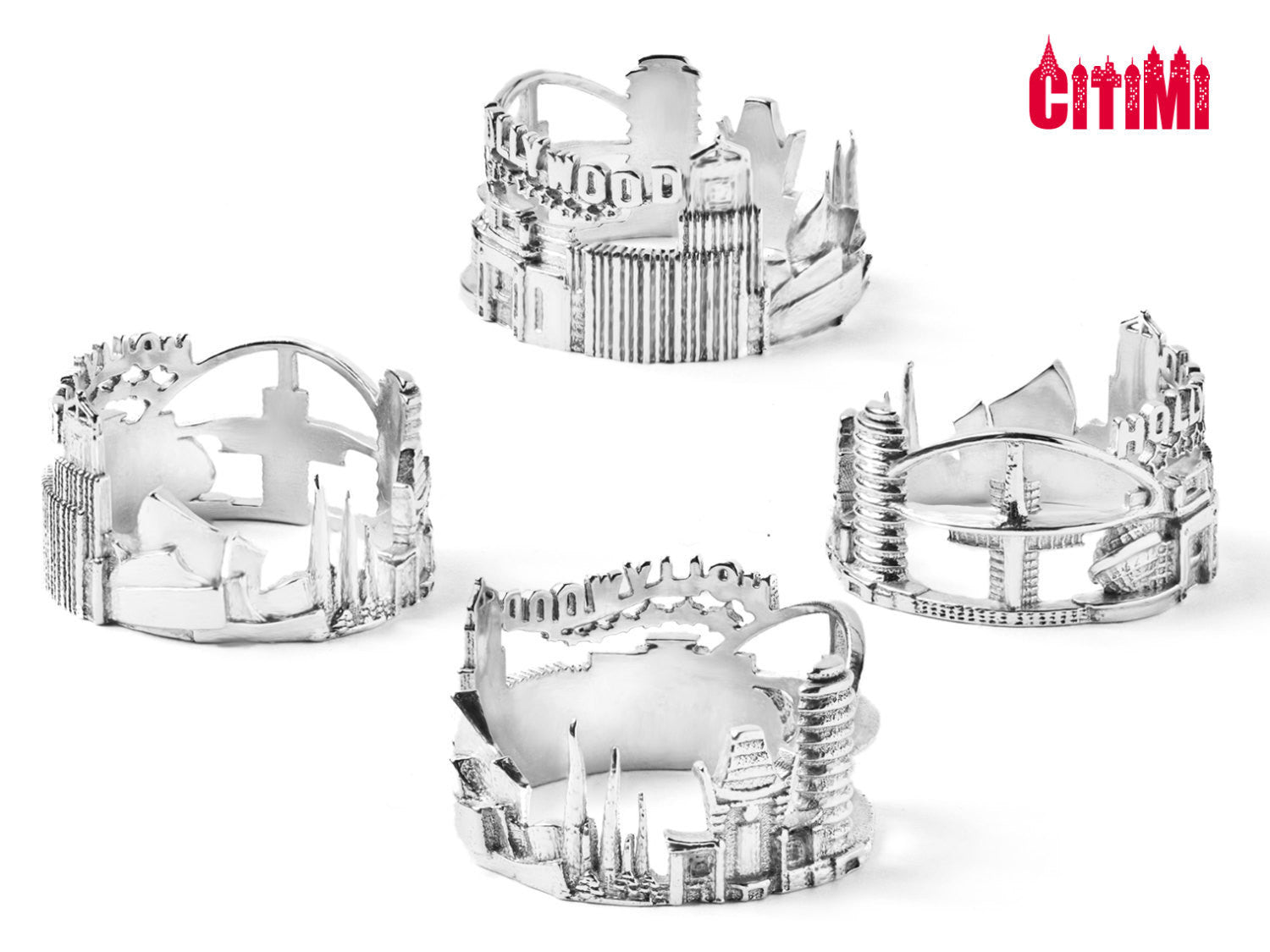 Cityscape Ring Los Angeles in Sterling Silver