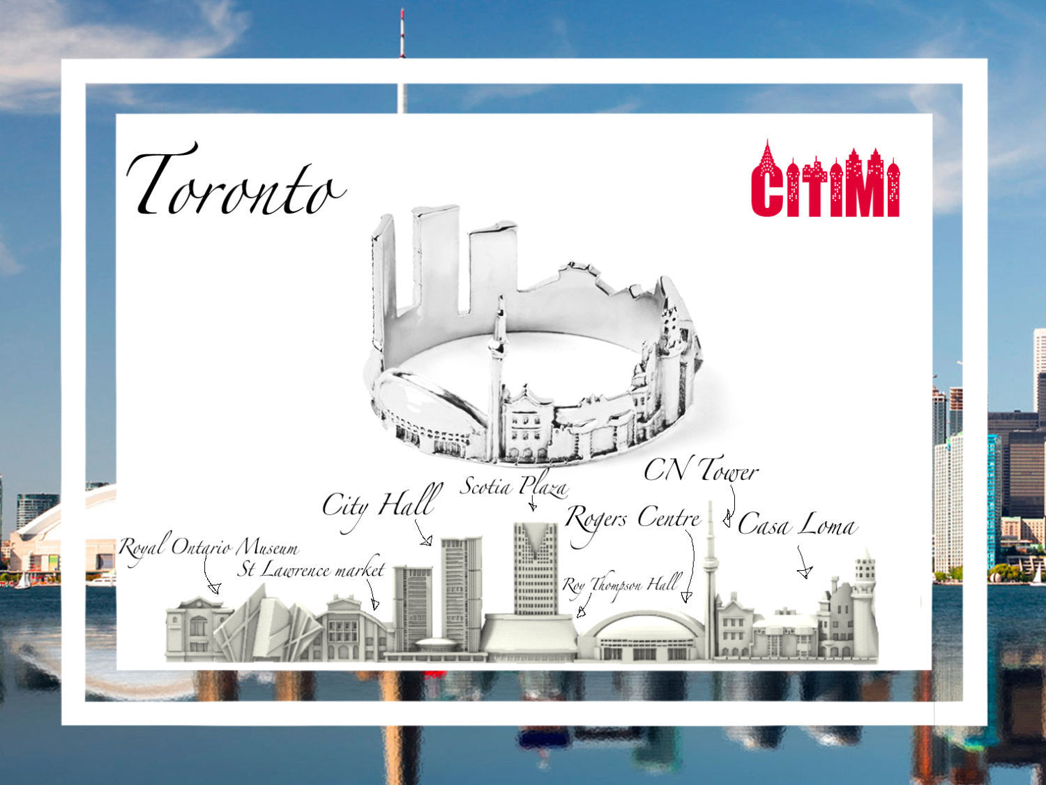 Cityscape Ring Toronto in 14K/18K Gold