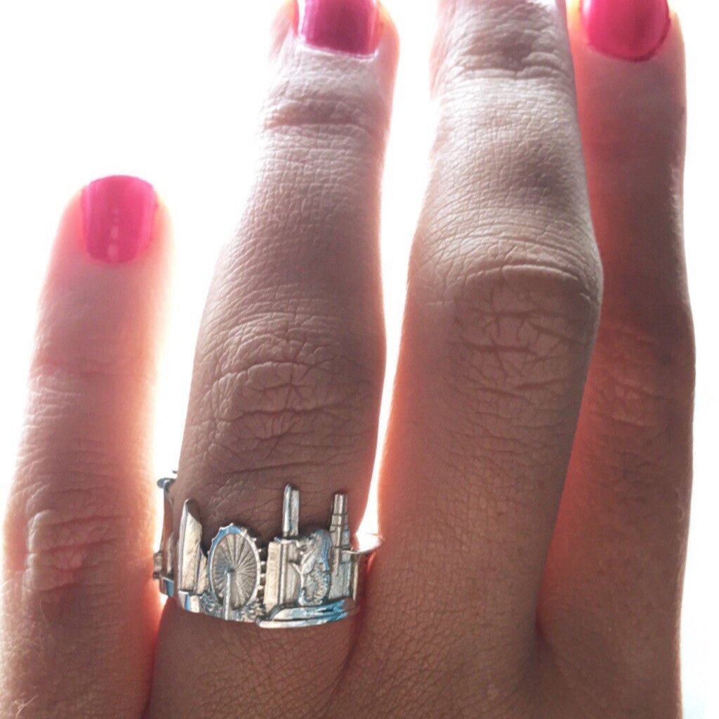 Cityscape Ring Singapore in Sterling Silver