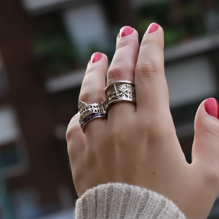 Cityscape Ring Rome in Sterling Silver