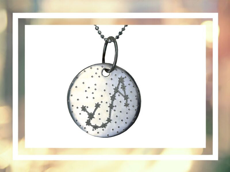 Personalized Constellation Silver Necklace 25mm